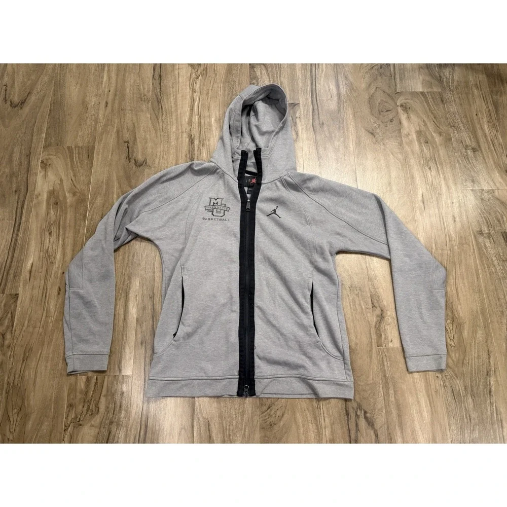 Marquette Basketball Nike Air Jordan Hoodie Men Slim Fit Medium DriFit Full Zip